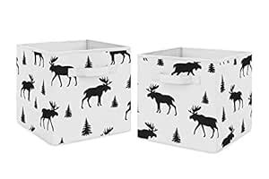 Sweet Jojo Designs Black and White Woodland Moose Organizer Storage ...