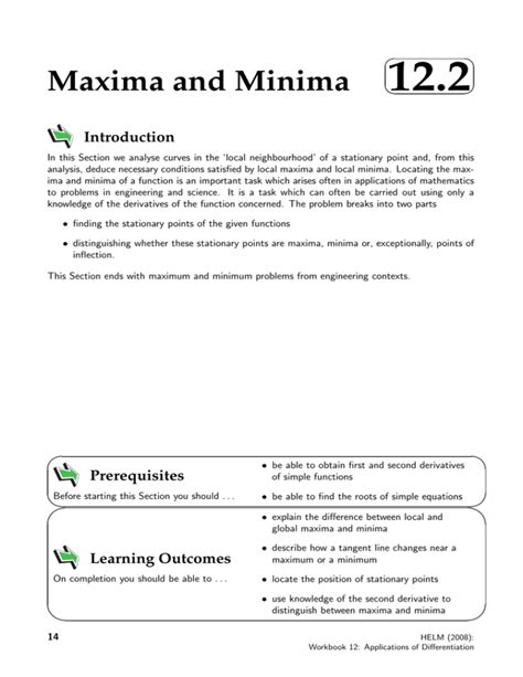 Image result for Maxima and Minima Tutorial