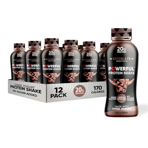 Powerful Nutrition Ready to Drink Greek Yogurt Protein Shake, Mocha ...