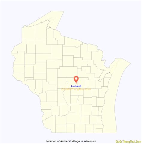 Map of Amherst village, Wisconsin - Thong Thai Real