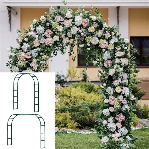 Buy Metal Arch Arbor Garden Arch for Various Climbing Plants Pergola ...