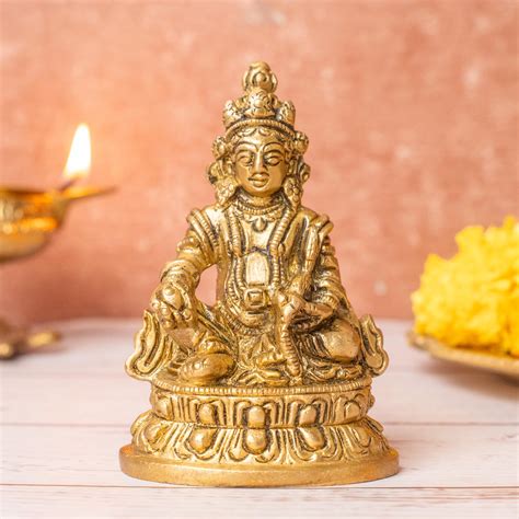 Buy INARA Creation Kuber Idol Statue Murti for Home Vastu Puja Money ...