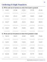 Image result for Ordering Whole Number Worksheet Printable