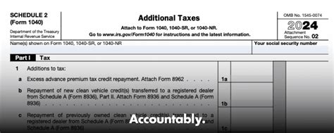Form 1040 Schedule 2 - Parts I & II Explained (2024-2025) - Accountably.com