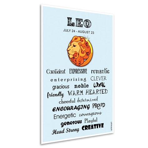 ArtinKart- Leo Astrology Posters For Wall Decoration, Zodiac Signs ...