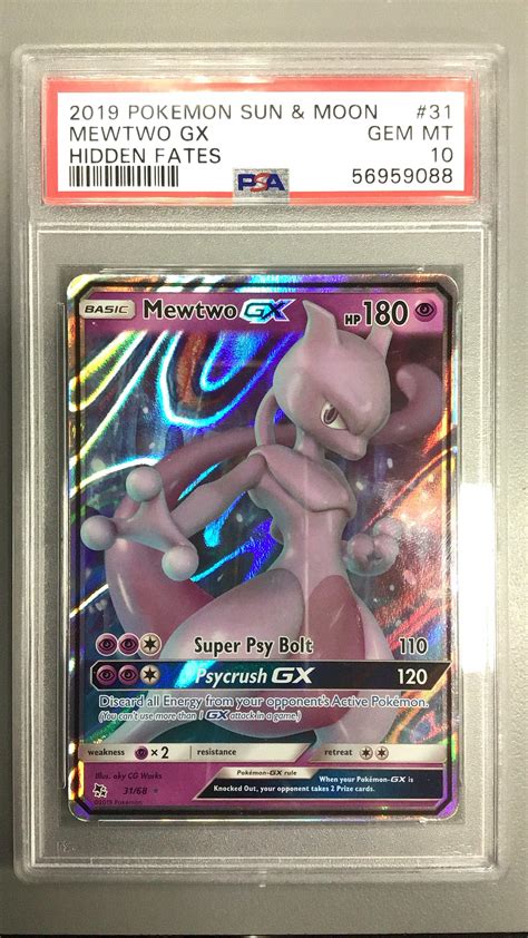 2019 Pokemon Sun & Moon Hidden Fates 31 Mewtwo Gx PSA 10 | GameStop