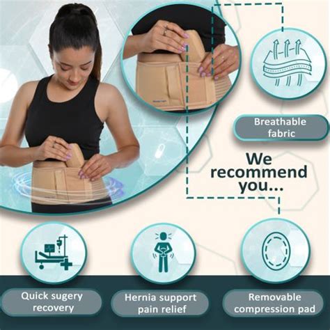 Wonder Care Umbilical Hernia Support Belt Belly Button Brace with Foam ...