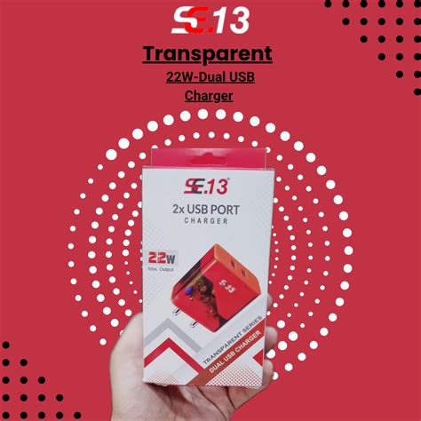 SE13 22W Double USB Transparent Charger-Micro Cable – IndTraBiz