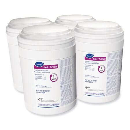 Diversey Oxivir TB Disinfectant Wipes, 6 x 6.9, White, 160/Canister ...