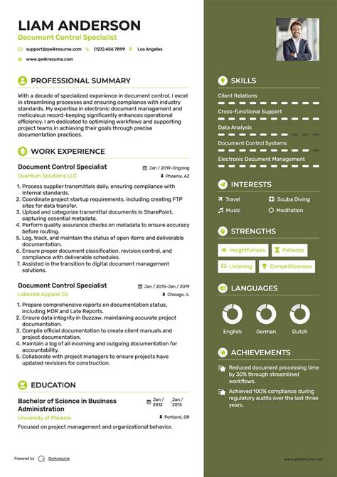 10+ Document Control Specialist Resume Samples & Templates for 2025