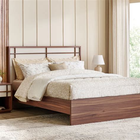 Buy Shoji Akira Queen Bed - Brown from Home Centre at just INR 22999.0