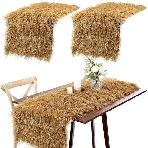 Windyun 2 Pcs Artificial Tiki Hut Grass Roof 19.7 Inch x 4 Feet Mexican ...