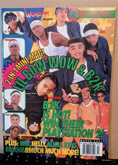 Word Up magazine 2-in-1 mini mag w Lil Bow Wow & B2K Nelly Alicia Keys ...