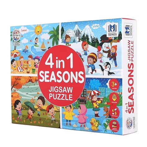 Ratna's 4 in 1 Indian Seasons Jigsaw Puzzle for Kids