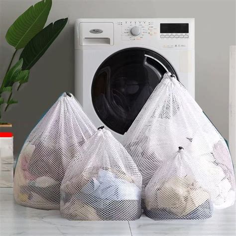 Amazon.com: 4Pcs Mesh Laundry Bags Washing Machine Mesh Wash Bags for ...