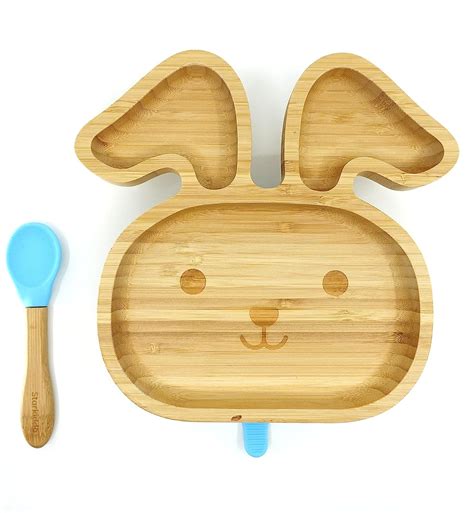Buy StarKiddo ® ‘Bunny’ Bamboo Suction Plates for Baby and Toddler | 3 ...
