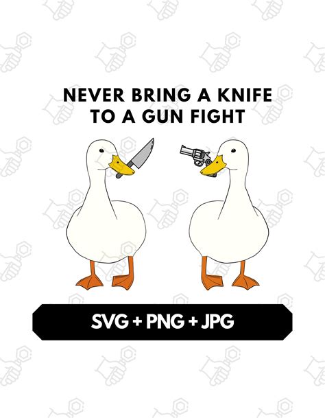 Duck SVG PNG Duck With Knife SVG Funny Duck Svg Animal Svg - Etsy