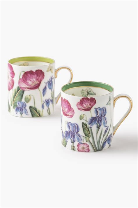 Set Of 2- Wild Flower Tea Mug