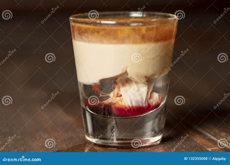 Brain Hemorrhage Shot Cocktail with Schnapps, Baileys Irish Cream and ...