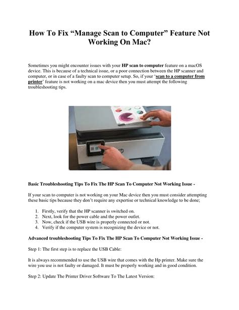 Image result for Scan to Computer Not Working