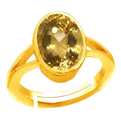 Rama & mool Chand Trading Certified 3 ratti Citrine sunela Ring ...