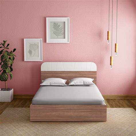 GODREJ INTERIO Grove V2 Queen Size Bed Pull-Out Storage, Brown : Amazon ...