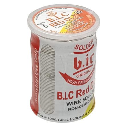 BIC Red Resin Cored Solder Wire, 246g Spool, BIC Solder, 250g Solder ...