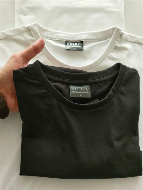 Buy Black and White Supima Cotton T-Shirt | Aarnic