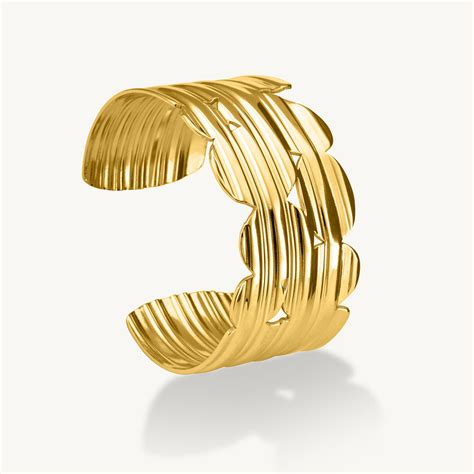 Gold Statement Cuff Bracelet – PALMONAS