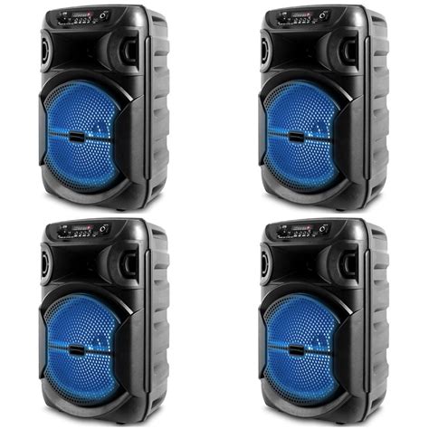 Buy Pack of 4 8 Inch Portable 1000 watts Bluetooth Speaker with Woofer ...