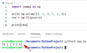 Image result for Inverse Array Python