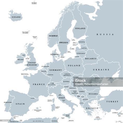 Europe Blank Political Map