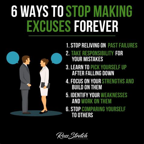 6 Ways to stop making excuses forever! Check Out Ross-Stretch.com for ...