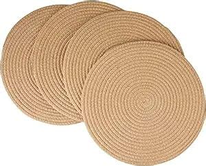 Buy KAPOOR TEXTILE Braided Table Mats, Biodegradable Jute Mats, Dining ...