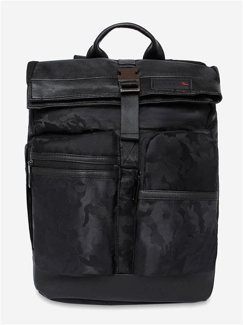 Spykar Black Camouflage Casual Traveling Backpacks