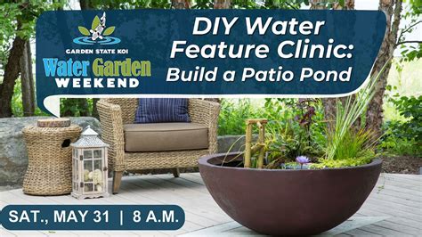 DIY Water Feature Clinic: Build a Patio Pond, Garden State Koi, Warwick ...