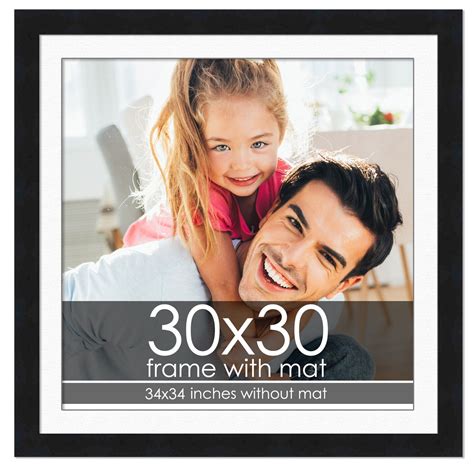 Modern Black Frame with White Photo Mat, UV Acrylic Front, Foam Board ...