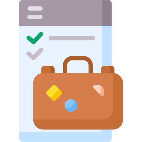 Packing list - Free travel icons