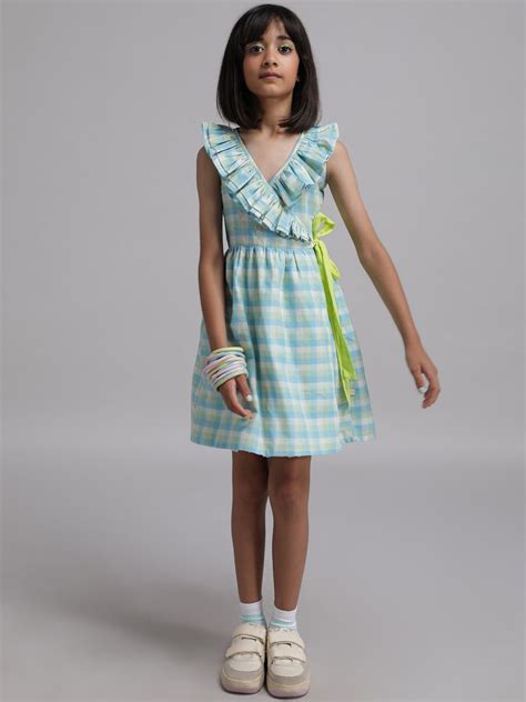 Audrey Wrap - Blue Sky Gingham – Noa Clothing