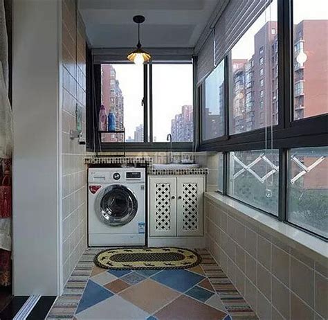 阳台洗衣台装修效果图 1㎡的洗衣台让洗衣更轻松 - 装修保障网