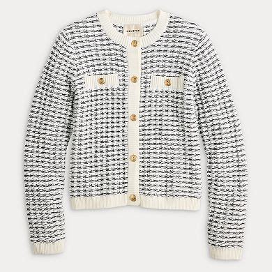 Women's Industry Button Front Sweater Jacket