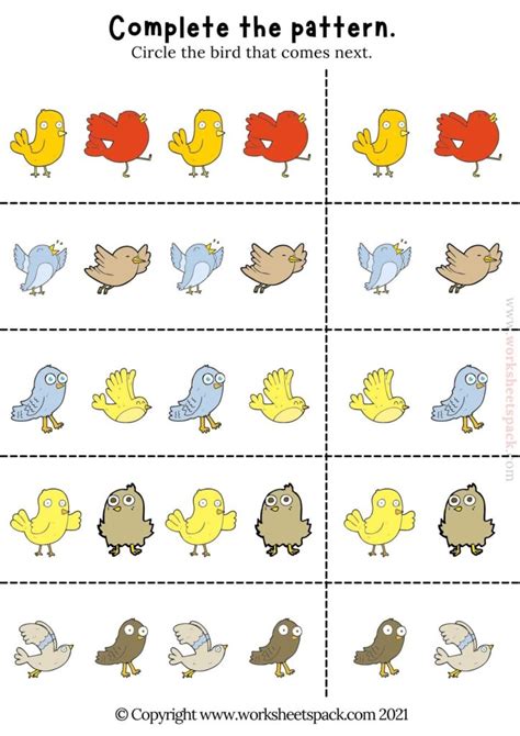 Image result for Pattern Matching Worksheets