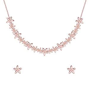 Buy GIVA 925 Silver Rose Gold Floral Vision Sets | Gifts for Women and ...