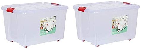 ARISTO Multipurpose Plastic Storage Container Box with Wheels 25 LTR ...