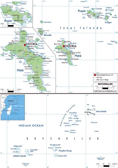 Large political map of Seychelles with roads, cities and airports | Seychelles | Africa ...