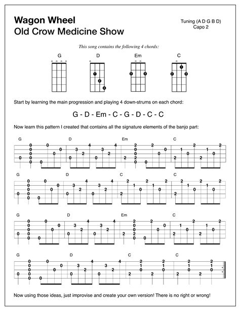 Old Crow Medicine Show Wagon Wheel Chords at Angel Singleton blog