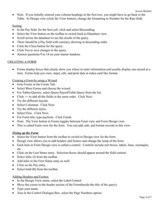 Image result for Exercises On Query Database Using Access