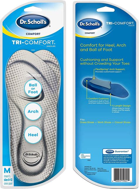 Dr. Scholl's Orthotics Tri Comfort Insole Cushioning & Arch Support, 1 ...