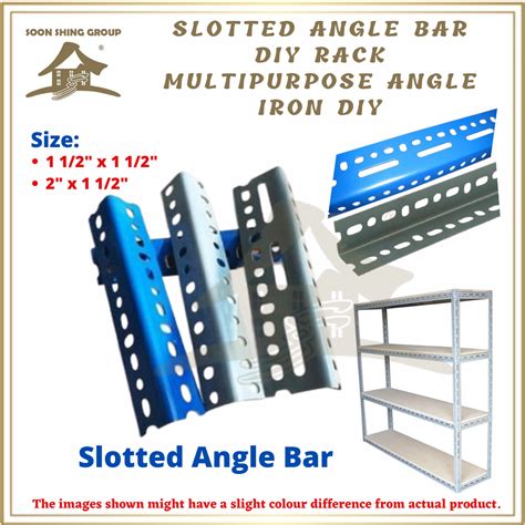 ( 10ft )1 1/2" x 1 1/2"/ 2" x 1 1/2" Slotted Angle Bar DIY Rack ...