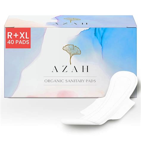 Buy Sanitary Pads for Women By AZAH (Pack of 40: 20 Regular + 20XL) 100 ...